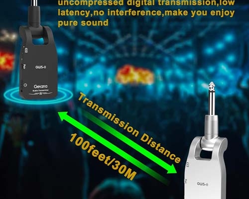 Wireless Guitar System 2.4GHz Wireless Guitar Transmitter Receiver Electric Guitar Wireless