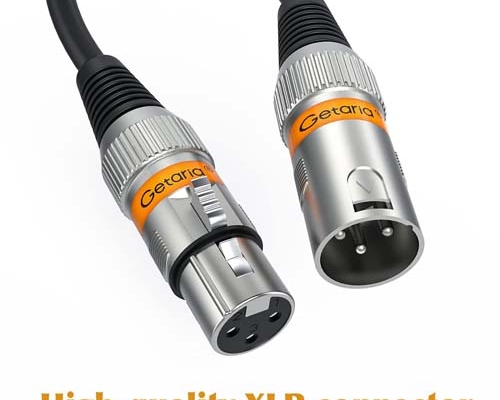 Getaria XLR Cable, Microphone Cable, 3 Pins XLR Male to Female Mic Cable Balanced XLR Microphone Cable 