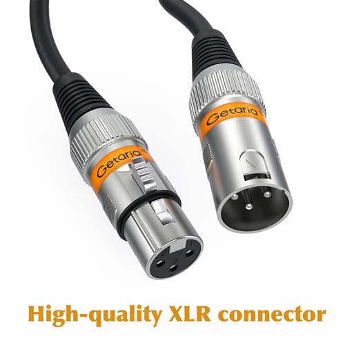 Getaria XLR Cable, Microphone Cable, 3 Pins XLR Male to Female Mic Cable  Balanced XLR Microphone Cable - Getaria Music